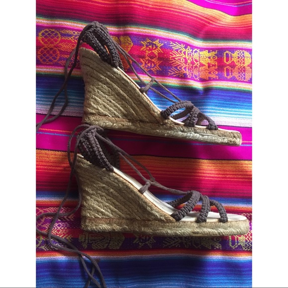 Colin Stuart Sandal Wedges Platform Summer Straps - Picture 1 of 5